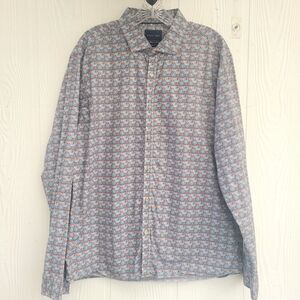 NWOT Stitch Note Egyotian Cotton Floral LONG SLEEVE SHIRT XL 17 x 36/37